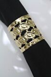 6 Adet Gold Loving Luxury Metal Peçete Halkası
