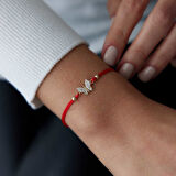 Taşlı Kelebek İpli Bileklik