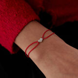 Kalp Taşlı İp Bileklik