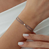 Koç Burcu White Topaz İpli Bileklik