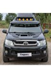 Toyota Hilux Ön Kaput Koruma Rüzgarlığı 3mm Akrilik (Abs) Parlak Siyah Deflektör 2006-2012