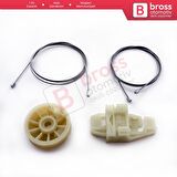 Citroen C3 MK1 FC FN 2002-2010 5-Kapı Hatchback 9222N5 İçin Ön Sağ Kapı Cam Kriko Tamir Seti