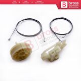 Citroen C3 MK1 FC FN 2002-2010 5-Kapı Hatchback 9222N5 İçin Ön Sağ Kapı Cam Kriko Tamir Seti