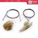 Citroen C3 MK1 FC FN 2002-2010 5-Kapı Hatchback 9222N5 İçin Ön Sağ Kapı Cam Kriko Tamir Seti