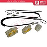 Seat Leon MK2 1P 1P1 2005-2012 5-Kapı HB 1P0837461A İçin Elektrikli Ön Sol Kapı Cam Kriko Tamir Seti