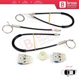 VW Jetta Golf MK5 A5 1K R32 GTI Plus 5M1 1K4837462 İçin Ön Sağ Kapı Cam Kriko Tamir Seti