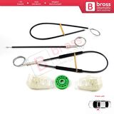 BMW 3 Serisi E46 Compact 2001-2005 2/3 Kapı 51338251352 İçin Elektrikli Sağ Cam Kriko Tamir Seti