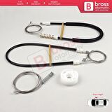 BMW 1 E87 2003-2012 5-Kapı Hatchback 51357138467 İçin Arka Sol Cam Kriko Tamir Seti