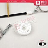 BMW 1 E87 2003-2012 5-Kapı Hatchback 51357138467 İçin Arka Sol Cam Kriko Tamir Seti