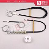 VW Phaeton 3D MK1 2002-2016 LWB Uzun Şase 3D7839461 İçin Arka Sol Kapı Cam Kriko Tamir Seti