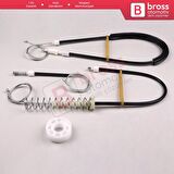 VW Phaeton 3D MK1 2002-2016 LWB Uzun Şase 3D7839461 İçin Arka Sol Kapı Cam Kriko Tamir Seti