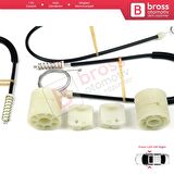 VW Transporter T5 Caravelle Multivan 2003-2015 7H0837753 7H0837754 İçin Ön Kapı Cam Kriko Tamir Seti