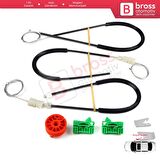 Renault Laguna MK2 X74  BG0/1 KG0/1 2001-2008 8200000938 İçin Ön Sağ Kapı Cam Kriko Tamir Seti