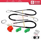 Renault Laguna MK2 X74  BG0/1 KG0/1 2001-2008 8200000938 İçin Ön Sağ Kapı Cam Kriko Tamir Seti