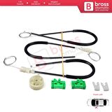 Renault Laguna MK2 X74  BG0/1 KG0/1 2001-2008 8200000937 İçin Ön Sol Kapı Cam Kriko Tamir Seti