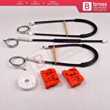 VW Caddy MK3 2K 2C 2004-2015 Van MPV 2K1837729 İçin Ön Sol Kapı Cam Kriko Tamir Seti