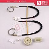 Renault Megane MK1 X64 1996-2003 4/5 Kapı 7700834346 İçin Ön Sağ Kapı Cam Kriko Tamir Seti