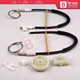 Renault Megane MK1 X64 1996-2003 4/5 Kapı 7700834346 İçin Ön Sağ Kapı Cam Kriko Tamir Seti