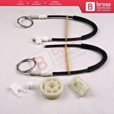 Renault Megane MK1 X64 1996-2003 4/5 Kapı 7700834346 İçin Ön Sağ Kapı Cam Kriko Tamir Seti