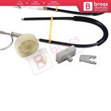 Renault Megane MK1 X64 DA0/1 Coupe 1996-2003 2/3 Kapı 7700834393 İçin Sağ Kapı Cam Kriko Tamir Seti