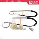 Renault Megane MK1 X64 DA0/1 Coupe 1996-2003 2/3 Kapı 7700834394 İçin Sol Kapı Cam Kriko Tamir Seti