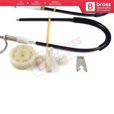 Renault Megane MK1 X64 DA0/1 Coupe 1996-2003 2/3 Kapı 7700834394 İçin Sol Kapı Cam Kriko Tamir Seti