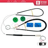 Audi A6 C5 4B 1997-2005 Allroad 4BH 4/5 Kapı 4B0837462 İçin Ön Sağ Cam Kriko Tamir Seti