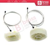 Opel Meriva MK1 A 2003-2010 93362664 İçin Arka Sağ Kapı Cam Kriko Tamir Seti