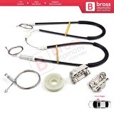 Ford Focus MK1 2000-2007 4/5 Kapı 6S4Z5423200BA İçin Elektrikli Ön Sağ Kapı Cam Kriko Tamir Seti