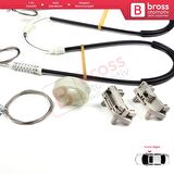 Ford Focus MK1 2000-2007 4/5 Kapı 6S4Z5423200BA İçin Elektrikli Ön Sağ Kapı Cam Kriko Tamir Seti