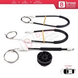 Nissan Primera P11 WP11 1996-2002 4/5 Kapı 807002F000 İçin Elektrikli Ön Sağ Cam Kriko Tamir Seti