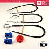 Renault Vel Satis Hatchback BJ 2001-2009 8200008326 İçin Elektrikli Ön Sağ Kapı Cam Kriko Tamir Seti