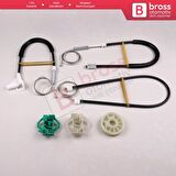 Skoda Octavia MK1 1U 1996-2000 Makyajsız Kasa İçin Elektrikli Ön Sol Kapı Cam Kriko Tamir Seti