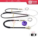 VW Golf MK3 1991-1998 5-Kapı Vento Jetta 1992-1999 İçin Elektrikli Ön Sağ Kapı Cam Kriko Tamir Seti