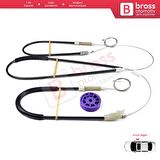 VW Golf MK3 1991-1998 5-Kapı Vento Jetta 1992-1999 İçin Elektrikli Ön Sağ Kapı Cam Kriko Tamir Seti