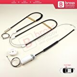 BMW 3 Serisi E46 Coupe Cabrio Convertible 1999-2007 51338229106 İçin Sağ Kapı Cam Kriko Tamir Seti