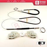 BMW 3 Serisi E46 2001-2005 4/5 Kapı Makyajlı Kasa 51337020659 İçin Ön Sol Kapı Cam Kriko Tamir Seti