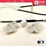 BMW 3 Serisi E46 2001-2005 4/5 Kapı Makyajlı Kasa 51337020659 İçin Ön Sol Kapı Cam Kriko Tamir Seti