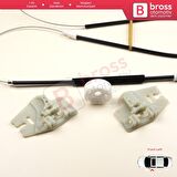 BMW 3 Serisi E46 2001-2005 4/5 Kapı Makyajlı Kasa 51337020659 İçin Ön Sol Kapı Cam Kriko Tamir Seti