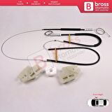 BMW 3 Serisi E46 2001-2005 4/5 Kapı Makyajlı Kasa 51337020660 İçin Ön Sağ Kapı Cam Kriko Tamir Seti