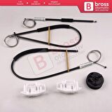 Peugeot 206 206+ 1998-2012 4/5 Kapı 9221E9 9221G0 İçin Elektrikli Ön Sol Kapı Cam Kriko Tamir Seti