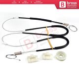 VW Polo MK3 6N1 6N2 Hatchback 1994-2001 4/5 Kapı 6N4837462 İçin Ön Sağ Kapı Cam Kriko Tamir Seti