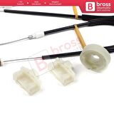 VW Polo MK3 6N1 6N2 Hatchback 1994-2001 4/5 Kapı 6N4837462 İçin Ön Sağ Kapı Cam Kriko Tamir Seti