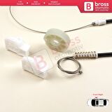 Peugeot 607 9D 9U 1999-2010 9650734980 9221Q2 İçin Ön Sol Kapı Cam Kriko Tamir Seti 