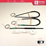 Peugeot 307 İçin Ön Sağ Kapı Cam Kriko Tamir Seti