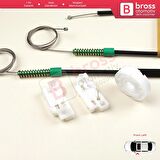 Peugeot 307 İçin Ön Sağ Kapı Cam Kriko Tamir Seti