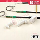 Audi A3 MK1 8L 8L1 1996-2003 4/5 Kapı 8L4837462 İçin Elektrikli Ön Sağ Kapı Cam Kriko Tamir Seti