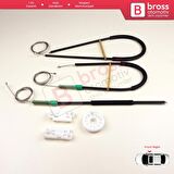 Audi A3 MK1 8L 8L1 1996-2003 4/5 Kapı 8L4837462 İçin Elektrikli Ön Sağ Kapı Cam Kriko Tamir Seti