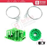 BMW 3 Serisi E90 E91 2004-2012 4/5 Kapı 51357140589 İçin Elektrikli Arka Sol Cam Kriko Tamir Seti