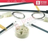 Peugeot 307 3B 2003-2009 Cabriolet Convertible 922497 İçin Elektrikli Arka Sağ Cam Kriko Tamir Seti